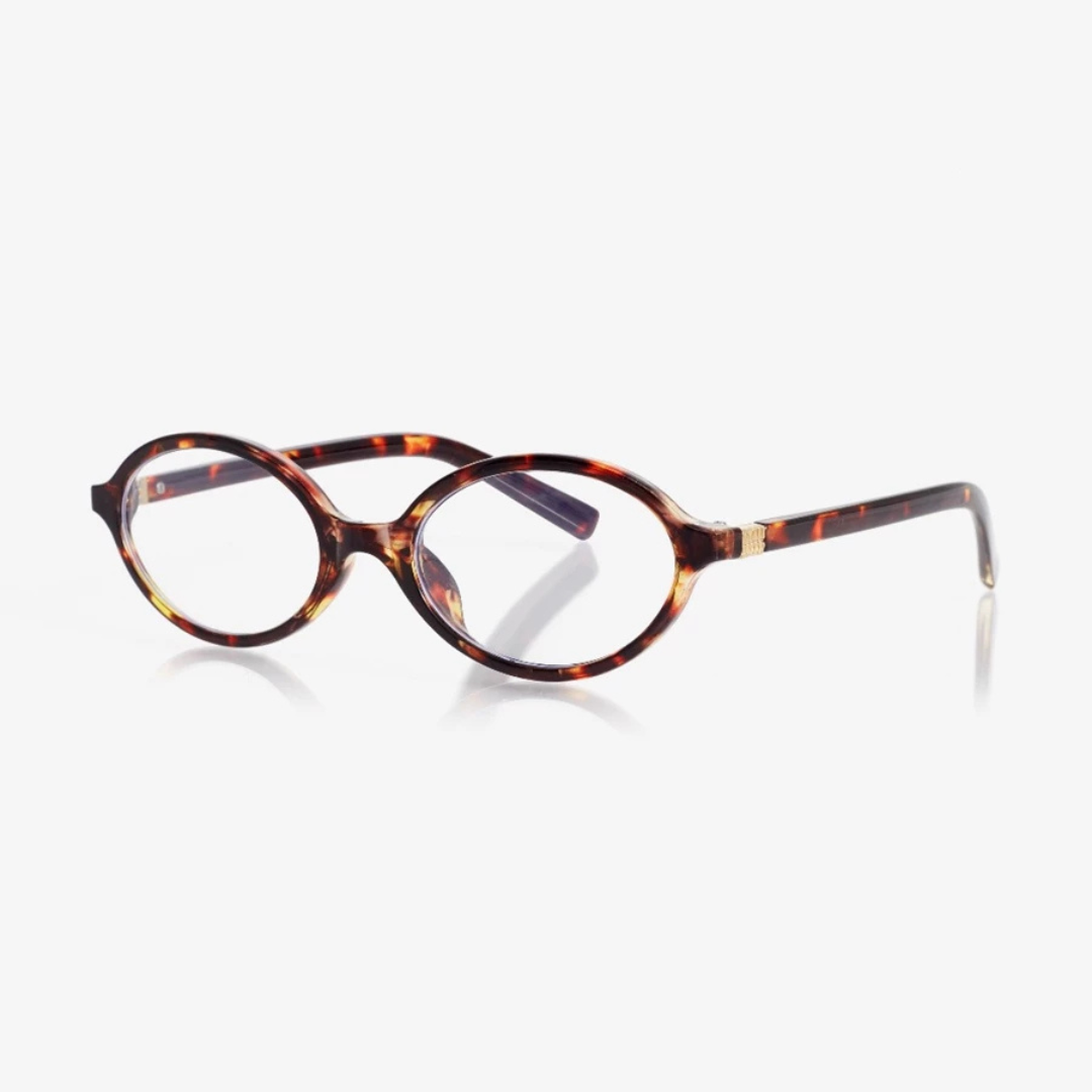 Armação para Óculos de Grau Feminino Redondo Marrom - AF01