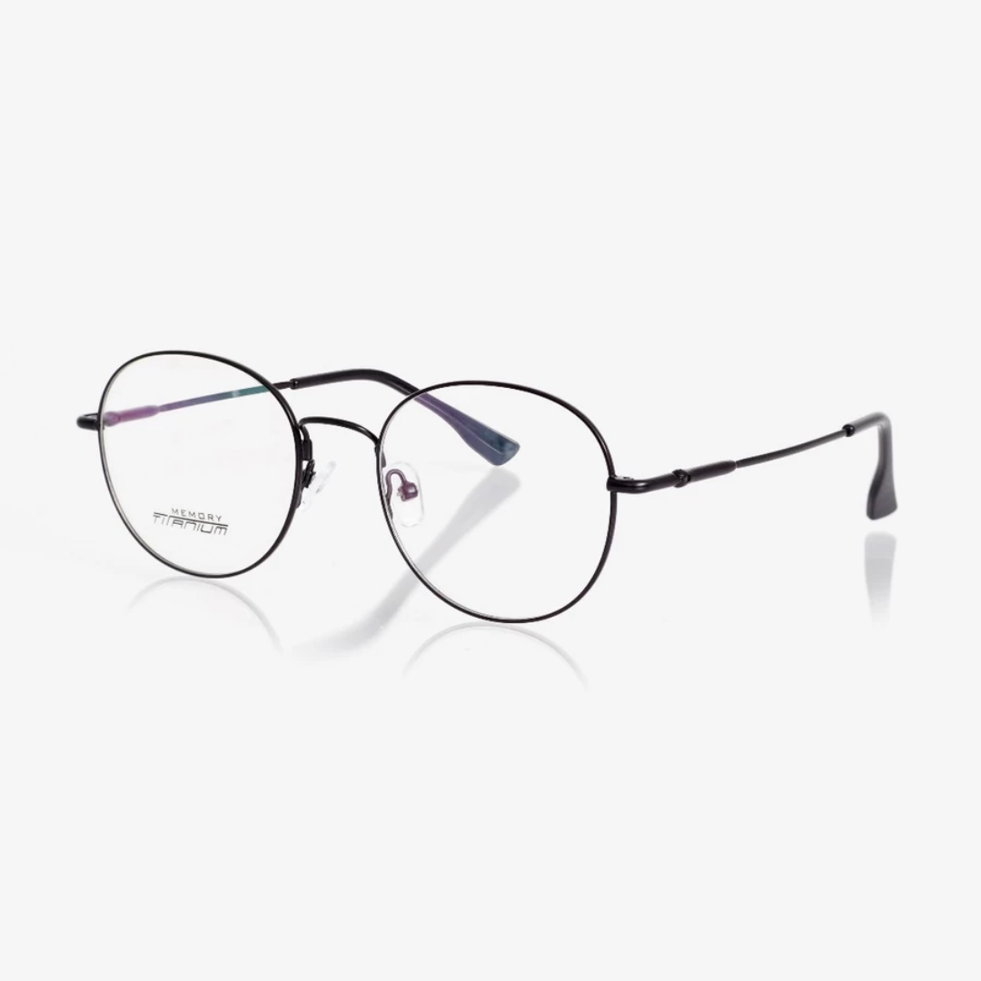 Armação para Óculos de Grau Feminino Flexível Redondo Preto - AF06